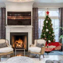 Northlight 6' Green And Red Musical Lighted Snowing Artificial Christmas Tree, White LED Lights 12 Northlight 6' Green And Red Musical Lighted Snowing Artificial Christmas Tree, White LED Lights -Christmas Decor Sale northlight20r92477 artwork203 32226.1695830868