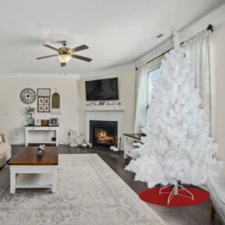 Northlight 6.5' Pre-Lit White Alaskan Pine Artificial Christmas Tree, Warm White LED Lights -Christmas Decor Sale northlight20v94185 artwork202 46673.1727490633