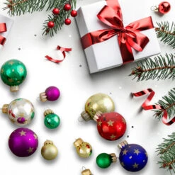 Northlight 16-Piece Set Of Assorted Multi-Color Glass Ball Christmas Ornaments With Tree Topper 7 Northlight 16-Piece Set Of Assorted Multi-Color Glass Ball Christmas Ornaments With Tree Topper -Christmas Decor Sale northlight20wy88904 01693.1637152150