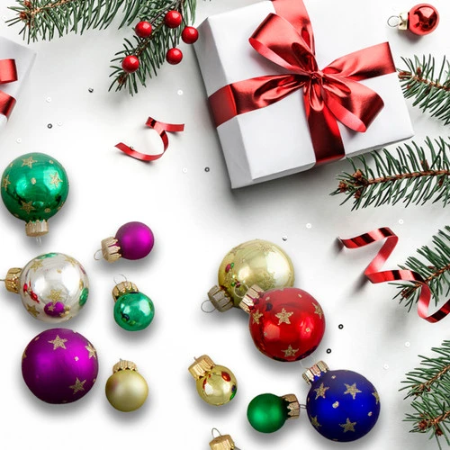 Northlight 16-Piece Set Of Assorted Multi-Color Glass Ball Christmas Ornaments With Tree Topper 5 Northlight 16-Piece Set Of Assorted Multi-Color Glass Ball Christmas Ornaments With Tree Topper - Image 3