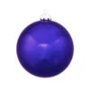 8" Shiny Indigo Blue Shatterproof Christmas Ball Ornament (200mm)