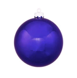 8" Shiny Indigo Blue Shatterproof Christmas Ball Ornament (200mm)