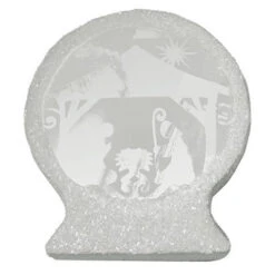 LED Lighted Nativity Scene Christmas Decoration - 9.25" - Silver Tone