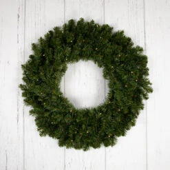 Northlight Pre-Lit Battery Operated Canadian Pine Christmas Wreath - 24" - Clear LED Lights -Christmas Decor Sale northlight 158372c20v15839 woodfloor 00730.1689085520