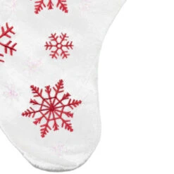 Northlight 19" Red And White Velvet Embroidered Snowflake Christmas Stocking -Christmas Decor Sale northlight 530093go 5 29958.1678185728