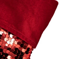Northlight 19" Shiny Metallic Red Sequined Christmas Stocking With Velveteen Cuff -Christmas Decor Sale northlight 531017go20red 3 62029.1677666324