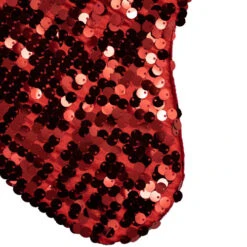 Northlight 19" Shiny Metallic Red Sequined Christmas Stocking With Velveteen Cuff -Christmas Decor Sale northlight 531017go20red 5 87098.1677666324