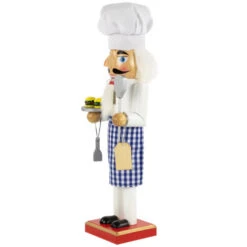 Northlight 14" White And Blue Chef With Gingham Apron Wooden Christmas Nutcracker -Christmas Decor Sale northlight 97131 3 92518.1670057681