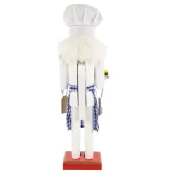 Northlight 14" White And Blue Chef With Gingham Apron Wooden Christmas Nutcracker -Christmas Decor Sale northlight 97131 4 42443.1681212834