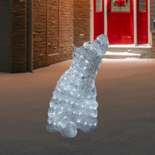 Northlight LED Lighted Commercial Grade Acrylic Polar Bear Outdoor Christmas Decoration - 18.5" - Pure White Lights 3 Northlight LED Lighted Commercial Grade Acrylic Polar Bear Outdoor Christmas Decoration - 18.5" - Pure White Lights