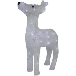Northlight LED Lighted Commercial Grade Acrylic Reindeer Outdoor Christmas Decoration - 15" - Pure White Lights -Christmas Decor Sale northlight a85639 0320copy 36015.1692112288