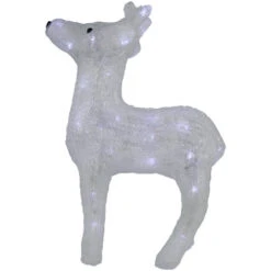 Northlight LED Lighted Commercial Grade Acrylic Reindeer Outdoor Christmas Decoration - 15" - Pure White Lights -Christmas Decor Sale northlight a85639 0420copy 45307.1692112288