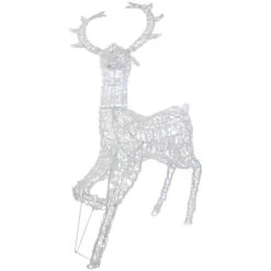 Northlight Commercial Grade Acrylic Reindeer Outdoor Christmas Decoration - 46.5" - Pure White LED -Christmas Decor Sale northlight a94008 1 74309.1672391781