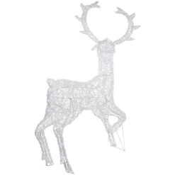 Northlight Commercial Grade Acrylic Reindeer Outdoor Christmas Decoration - 46.5" - Pure White LED -Christmas Decor Sale northlight a94008 4 17133.1672391781