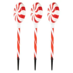 Northlight Set Of 3 Lighted LED Peppermint Candy Christmas Pathway Markers 26" -Christmas Decor Sale northlight a94011 320copy 55690.1667428244