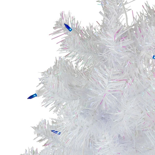 Northlight 3' Pre-Lit White Pine Slim Artificial Christmas Tree - Blue Lights 6 Northlight 3' Pre-Lit White Pine Slim Artificial Christmas Tree - Blue Lights - Image 4