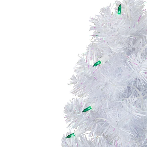 Northlight 2' Pre-Lit Slim White Artificial Christmas Tree - Green Lights 5 Northlight 2' Pre-Lit Slim White Artificial Christmas Tree - Green Lights - Image 3