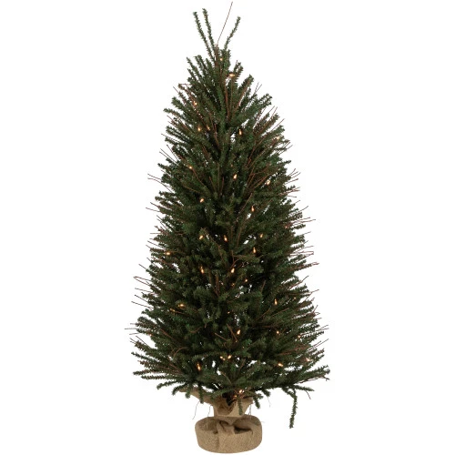 Northlight 4' Medium Warsaw Twig Artificial Christmas Tree In Burlap Base - Clear Lights 3 Northlight 4' Medium Warsaw Twig Artificial Christmas Tree In Burlap Base - Clear Lights