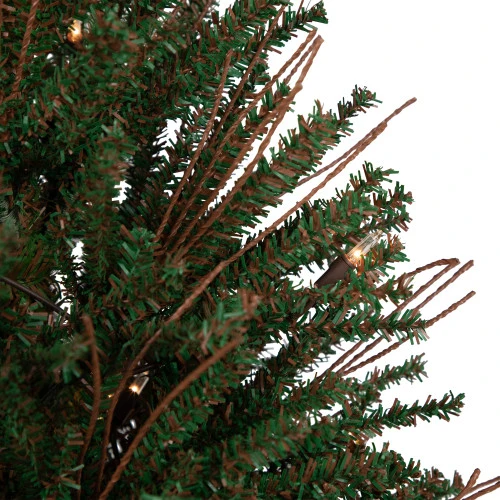 Northlight 4' Medium Warsaw Twig Artificial Christmas Tree In Burlap Base - Clear Lights 6 Northlight 4' Medium Warsaw Twig Artificial Christmas Tree In Burlap Base - Clear Lights - Image 4