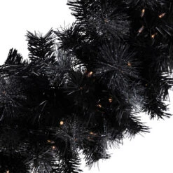 Northlight Pre-Lit Battery Operated Black Bristle Christmas Wreath - 36" - Warm White LED Lights -Christmas Decor Sale northlight b83534 2 09355.1684847034