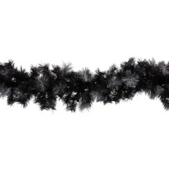 Northlight Pre-Lit LED B/O Iced Christmas Garland - 6' X 9" - Black - Warm White Lights -Christmas Decor Sale northlight b83536 2 66812.1684847034