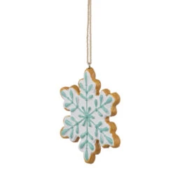 3.75" White And Green Christmas Snowflake Ornament -Christmas Decor Sale northlight cb94893 02 62675.1694792779