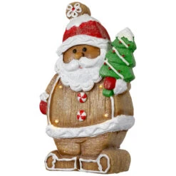 Northlight Lighted Gingerbread Santa With Frosted Tree Christmas Figure - 16" 11 Northlight Lighted Gingerbread Santa With Frosted Tree Christmas Figure - 16" -Christmas Decor Sale northlight cb94907 02 10908.1694620063