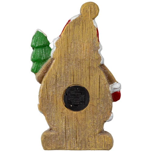 Northlight Lighted Gingerbread Santa With Frosted Tree Christmas Figure - 16" 8 Northlight Lighted Gingerbread Santa With Frosted Tree Christmas Figure - 16" - Image 6