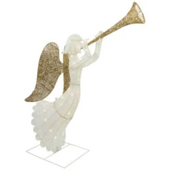 Northlight Lighted Glittered Trumpeting Angel Outdoor Christmas Decoration - 48" - Clear Lights -Christmas Decor Sale northlight ct2058 397w 066 02 44407.1689690995