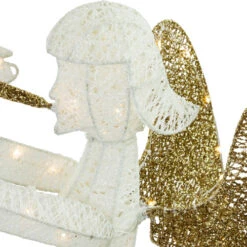 Northlight Lighted Glittered Trumpeting Angel Outdoor Christmas Decoration - 48" - Clear Lights -Christmas Decor Sale northlight ct2058 397w 066 05 13053.1689690993
