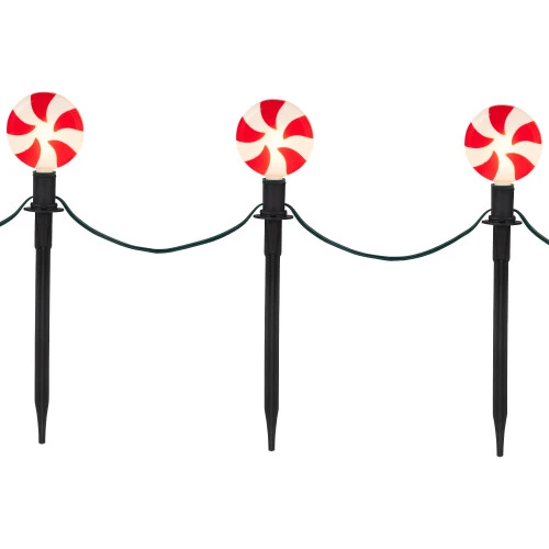 Northlight Set Of 4 Lighted Peppermint Twist Candy LED Christmas Pathway Markers 14.5" 7 Northlight Set Of 4 Lighted Peppermint Twist Candy LED Christmas Pathway Markers 14.5" - Image 5