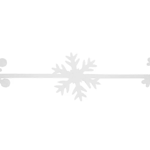 Northlight 4' White Felt Winter Snowflake Garland 7 Northlight 4' White Felt Winter Snowflake Garland - Image 5