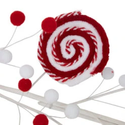 Northlight 30" Candy Cane Swirls And Pom Poms Christmas Garland -Christmas Decor Sale northlight df94827 4 04853.1693409624