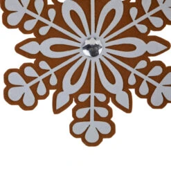 Northlight 10" Gingerbread And White Snowflake Christmas Ornament - 10" 10 Northlight 10" Gingerbread And White Snowflake Christmas Ornament - 10" -Christmas Decor Sale northlight df94829 3 86546.1693409621