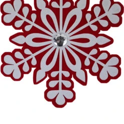 Avon 10" Red And White Snowflake Christmas Ornament With Gem -Christmas Decor Sale northlight df94830 3 60256.1693409620