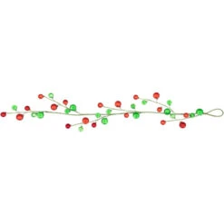 4' X 6" Green And Red Ball Ornament Christmas Garland, Unlit -Christmas Decor Sale northlight df94842 03 50956.1694879628