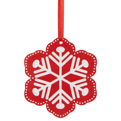 Northlight 6" Red And White Snowflake Wooden Christmas Ornament 3 Northlight 6" Red And White Snowflake Wooden Christmas Ornament