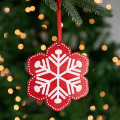 Northlight 6" Red And White Snowflake Wooden Christmas Ornament 8 Northlight 6" Red And White Snowflake Wooden Christmas Ornament -Christmas Decor Sale northlight df94857 styled 86340.1693409625