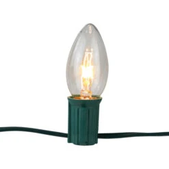 Northlight Set Of 15 Clear Lighted C9 Shape Christmas Pathway Markers, Green Wire -Christmas Decor Sale northlight dl15983 04 20829.1710790731