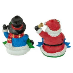 Northlight Santa "Noel" And Snowman "Joy" Glitter Christmas Stocking Holders - 5" - Set Of 2 -Christmas Decor Sale northlight dw15129 4 new 77831.1665610741