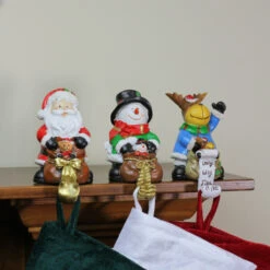 Northlight Santa, Snowman And Reindeer Christmas Stocking Holders - 5.25" - Set Of 3 -Christmas Decor Sale northlight dw15131 3 92912.1664990320