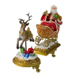Northlight Santa And Reindeer Glittered Christmas Stocking Holders - 9.5” - Gold - Set Of 2 8 Northlight Santa And Reindeer Glittered Christmas Stocking Holders - 9.5” - Gold - Set Of 2 -Christmas Decor Sale northlight dw15133 1 41794.1587644175