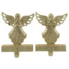 Northlight Angel Glittered Christmas Stocking Holders - 5.5" - Gold - Set Of 2
