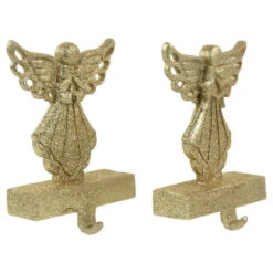 Northlight Angel Glittered Christmas Stocking Holders - 5.5" - Gold - Set Of 2 14 Northlight Angel Glittered Christmas Stocking Holders - 5.5" - Gold - Set Of 2 -Christmas Decor Sale northlight dw15138 2new 98783.1691247511