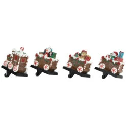 Northlight Set Of 4 Gingerbread Train Christmas Stocking Holders 4.75" -Christmas Decor Sale northlight dw94222 3202 74086.1660758139