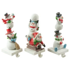 Northlight Set Of 3 Snowmen Christmas Stocking Holders 9" -Christmas Decor Sale northlight dw94230 2 00651.1672391793
