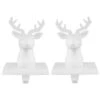 Northlight Set Of 2 White Reindeer Head Christmas Stocking Holders 5.75" -Christmas Decor Sale northlight dw94232 setmain 41115.1673688682