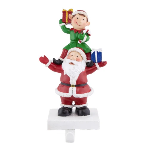 Northlight 8.75" Santa And Elf Christmas Stocking Holder 3 Northlight 8.75" Santa And Elf Christmas Stocking Holder