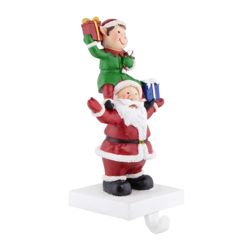 Northlight 8.75" Santa And Elf Christmas Stocking Holder 7 Northlight 8.75" Santa And Elf Christmas Stocking Holder - Image 5