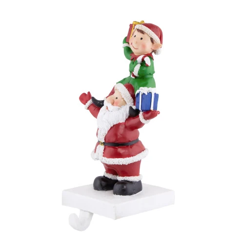 Northlight 8.75" Santa And Elf Christmas Stocking Holder 8 Northlight 8.75" Santa And Elf Christmas Stocking Holder - Image 6